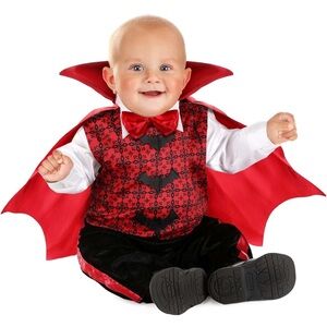 Vampire Baby Costume - Red and Black